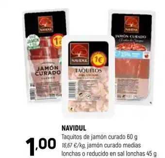 Coviran NAVIDUL Taquitos de jamón curado oferta