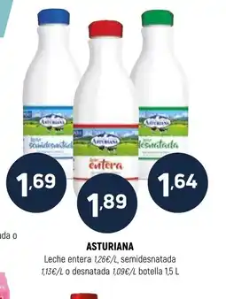 Coviran ASTURIANA Leche entera semidesnatada o desnatada oferta