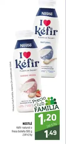 Coviran NESTLÉ Kéfir natural o fresa botella oferta