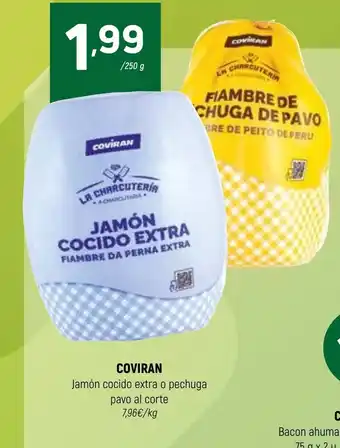 Coviran COVIRAN Jamón cocido extra o pechuga pavo al corte oferta