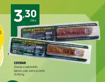 Coviran COVIRAN Chorizo o salchichón ibérico cular extra al corte oferta