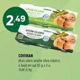 Coviran COVIRAN Atún claro aceite oliva clásico o bajo en sal oferta