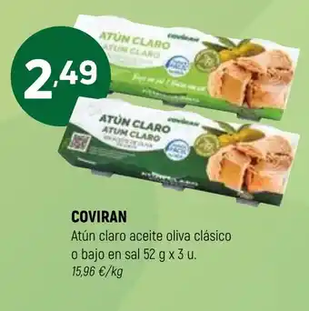 COVIRAN Atún claro aceite oliva clásico o bajo en sal