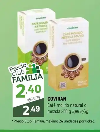 Coviran COVIRAN Café molido natural o mezcla oferta