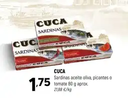 Coviran CUCA Sardinas aceite oliva, picantes o tomate oferta