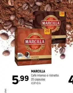 Coviran MARCILLA Café intenso o ristretto 20 cápsulas oferta