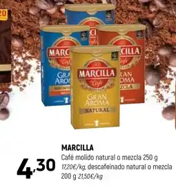 Coviran MARCILLA Café molido natural o mezcla descafeinado natural o mezcla oferta