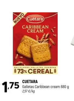 Coviran CUETARA Galletas Caribbean cream oferta