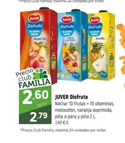 Coviran JUVER Disfruta Néctar 10 frutas + 10 vitaminas, melocotón, naranja exprimida,piña o pera y piña oferta