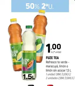 Coviran FUZE TEA Refresco te verde - maracuyá, limón o limón sin azúcar oferta