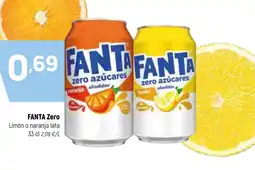 Coviran FANTA Zero Limón o naranja lata oferta