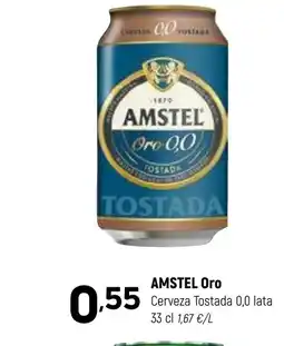Coviran AMSTEL Oro Cerveza Tostada 0,0 lata oferta