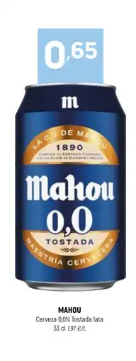 Coviran MAHOU Cerveza 0,0% Tostada lata oferta