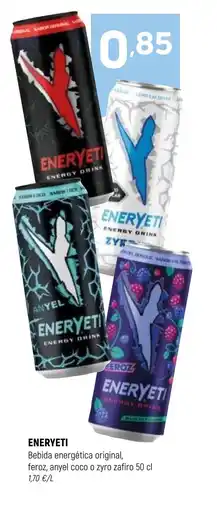 Coviran ENERYETI Bebida energética original, feroz, anyel coco o zyro zafiro oferta