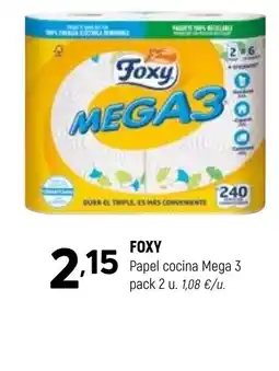 Coviran FOXY Papel cocina Mega 3 oferta