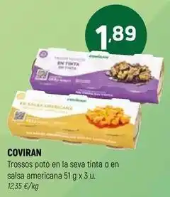 Coviran Coviran - trossos poto en la seva tinta o en salsa americana oferta