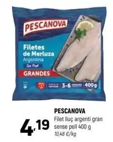 Coviran Pescanova - filet lluç argenti gran sense pell oferta