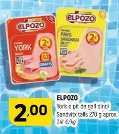 Coviran Elpozo - york o pit de gall dindi sandvitx talls oferta
