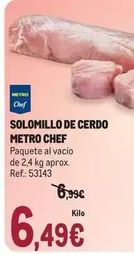 Makro Chef select - solomillo de cerdo oferta