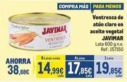 Makro Javimar - ventresca de atun claro en aceite vegetal oferta