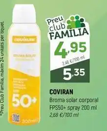Coviran Coviran - broma solar corporal fps50+ spray oferta