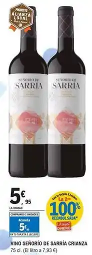 E.Leclerc Señorío de sarría - vino crianza oferta