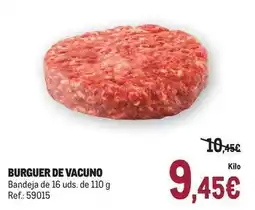 Makro Burguer de vacuno oferta