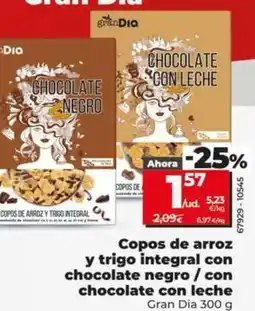 Dia Gran dia - copos de arroz y trigo integral con chocolate negro/con chocolate con leche oferta