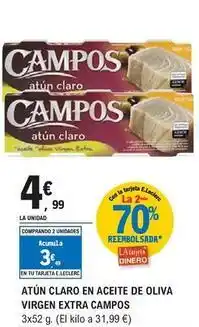E.Leclerc Campos - atun claro en aceite de oliva virgen extra oferta