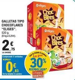 E.Leclerc Ifa eliges - galletas tipo chocoflakes oferta
