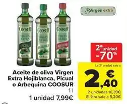 Coosur - aceite de oliva virgen extra hojiblanca, picual o arbequina