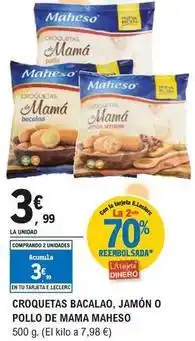 E.Leclerc Maheso - croquetas bacalao de mama oferta