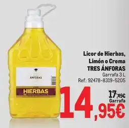 Makro Tres anforas - licor de hierbas, limón o crema oferta