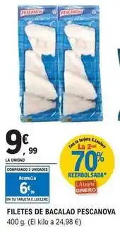 E.Leclerc Pescanova - filetes de bacalao oferta