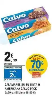E.Leclerc Calvo - calamares en su tinta o americana oferta