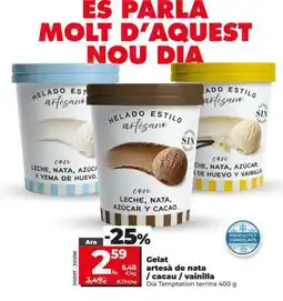 Dia Dia temptation - helado artesano de nata/cacao/vainilla oferta