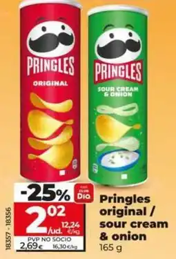 Dia Pringles original/sour cream & onion oferta