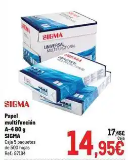 Makro Sigma - papel multifunción a-4 oferta