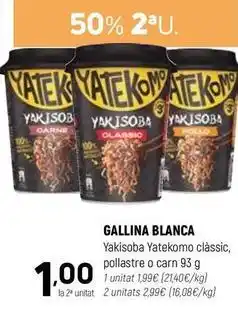 Coviran Gallina blanca - yakisoba yatekomo classic, pollastre o carn oferta