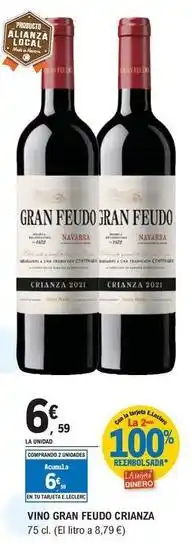 E.Leclerc Gran feudo - vino crianza oferta