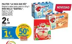 E.Leclerc La vaca que ríe/babybel - palitos/mini rolls oferta