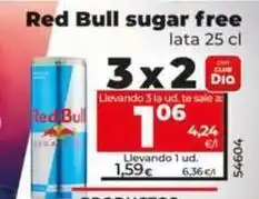 Dia Red bull sugar free oferta