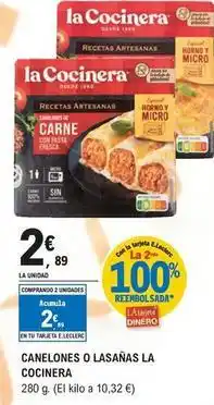 E.Leclerc La cocinera - canelones oferta
