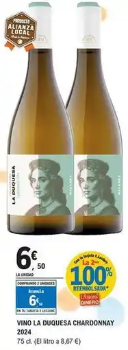 E.Leclerc Vino la duquesa chardonnay oferta