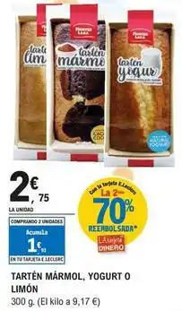 E.Leclerc Tarten marmol, yogurt o limón oferta