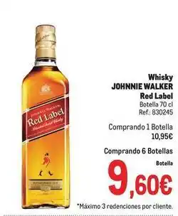 Makro Johnnie walker - whisky red label oferta