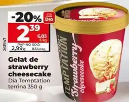 Dia Dia temptation - helado de strawberry cheesecake oferta