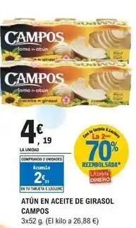 E.Leclerc Campos - atun en aceite de girasol oferta