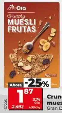 Dia Gran dia - crunchy muesli con frutas oferta
