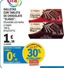 E.Leclerc Ifa eliges - galletas con tableta de chocolate oferta